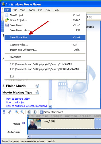 save movie maker as mpeg for a mac